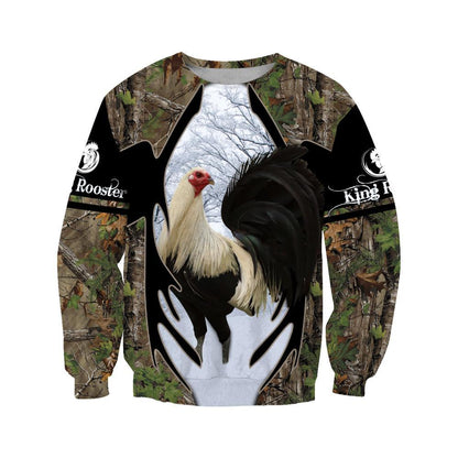 King Rooster Camo All Over Printed Unisex Deluxe Hoodie ML
