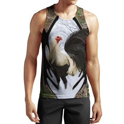 King Rooster Camo All Over Printed Unisex Deluxe Hoodie ML