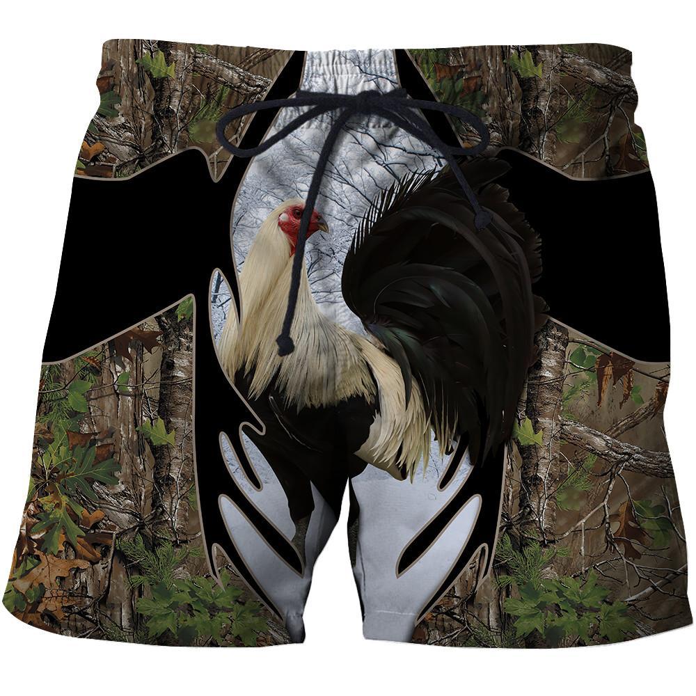 King Rooster Camo All Over Printed Unisex Deluxe Hoodie ML