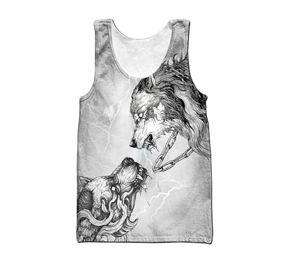 Tattoo Wolf 3D All Over Printed Hoodie For Men and Women DAST22102005