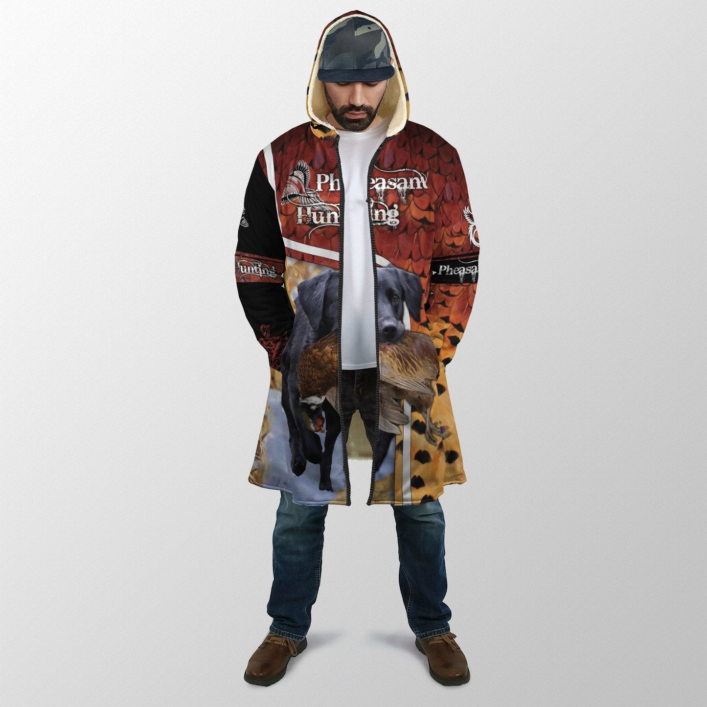 Pheasant Hunting Camo 3D Over Printed Unisex Deluxe Hoodie ML