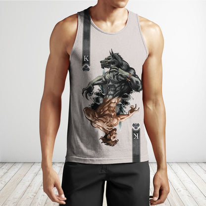 Wolf Ace Card 3D Over Printed Unisex Deluxe Hoodie Cloak ML