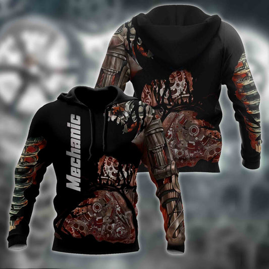 Mechanic All Over Printed Hoodie For Men and Women TN