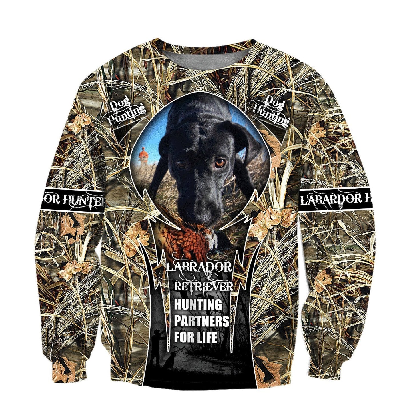 Hunting Labrador 3D Over Printed Unisex Deluxe Hoodie ML