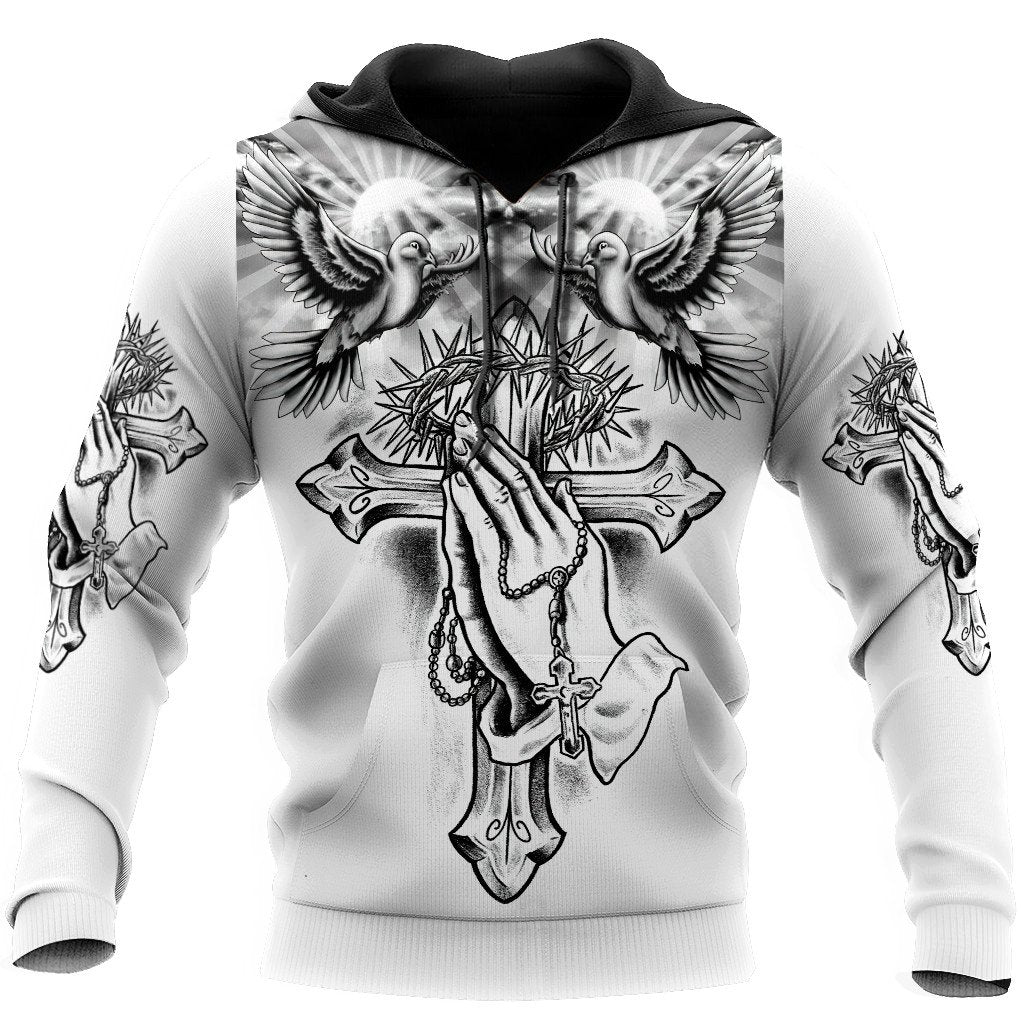 Jesus and Pigeon 3D All Over Printed Shirts For Men and Women