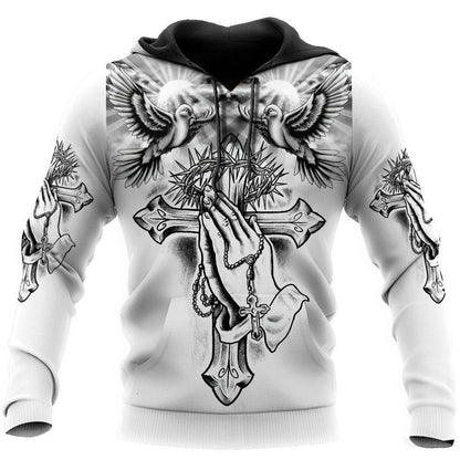 Jesus and Pigeon 3D All Over Printed Shirts For Men and Women