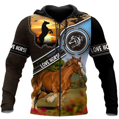 Horse 3D All Over Printed Shirts For Men and Women