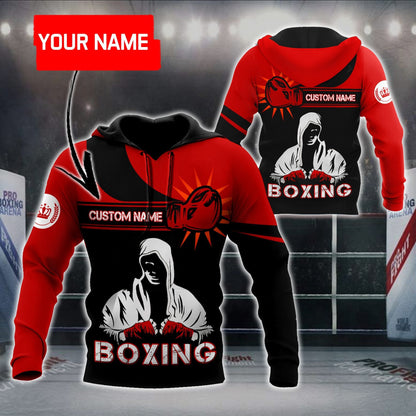 Custom Name Boxing 3D All Over Printed Unisex Shirts