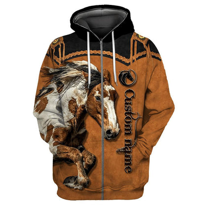 Personalized American Paint Horse Native American Cowboy 3D All Over Printed Unisex Shirts HHT19112004
