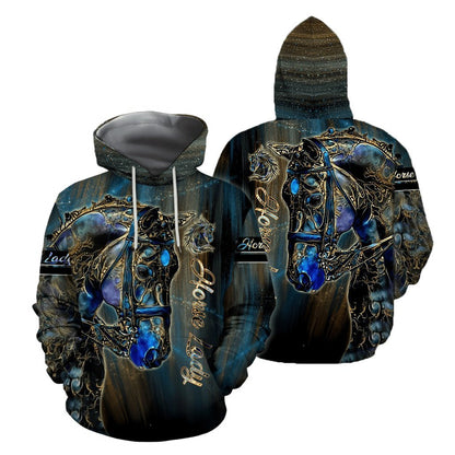 Premium American Quarter Horse Poseidon 3D All Over Printed Hoodie For Men And Women HHT04122002