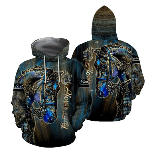 Premium American Quarter Horse Poseidon 3D All Over Printed Hoodie For Men And Women HHT04122002