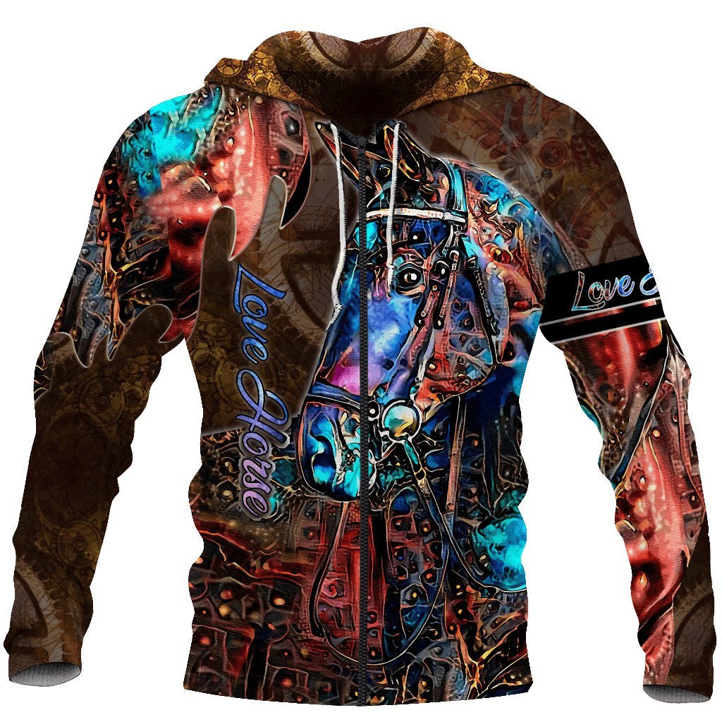 Premium Love Horse 3D All Over Printed Hoodie For Men And Women HHT05122007