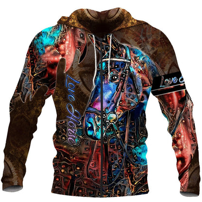 Premium Love Horse 3D All Over Printed Hoodie For Men And Women HHT05122007