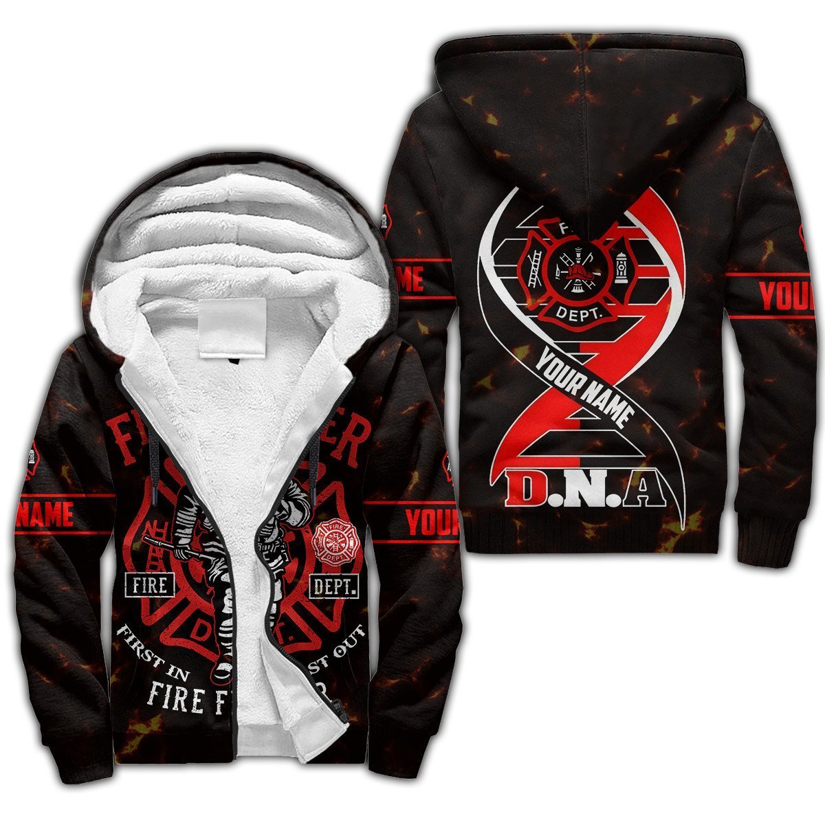 Customize Name Firefighter 3D All Over Printed Unisex Shirts