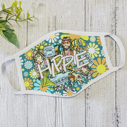 Premium Hippie 3D All Over Printed Face Mask PL