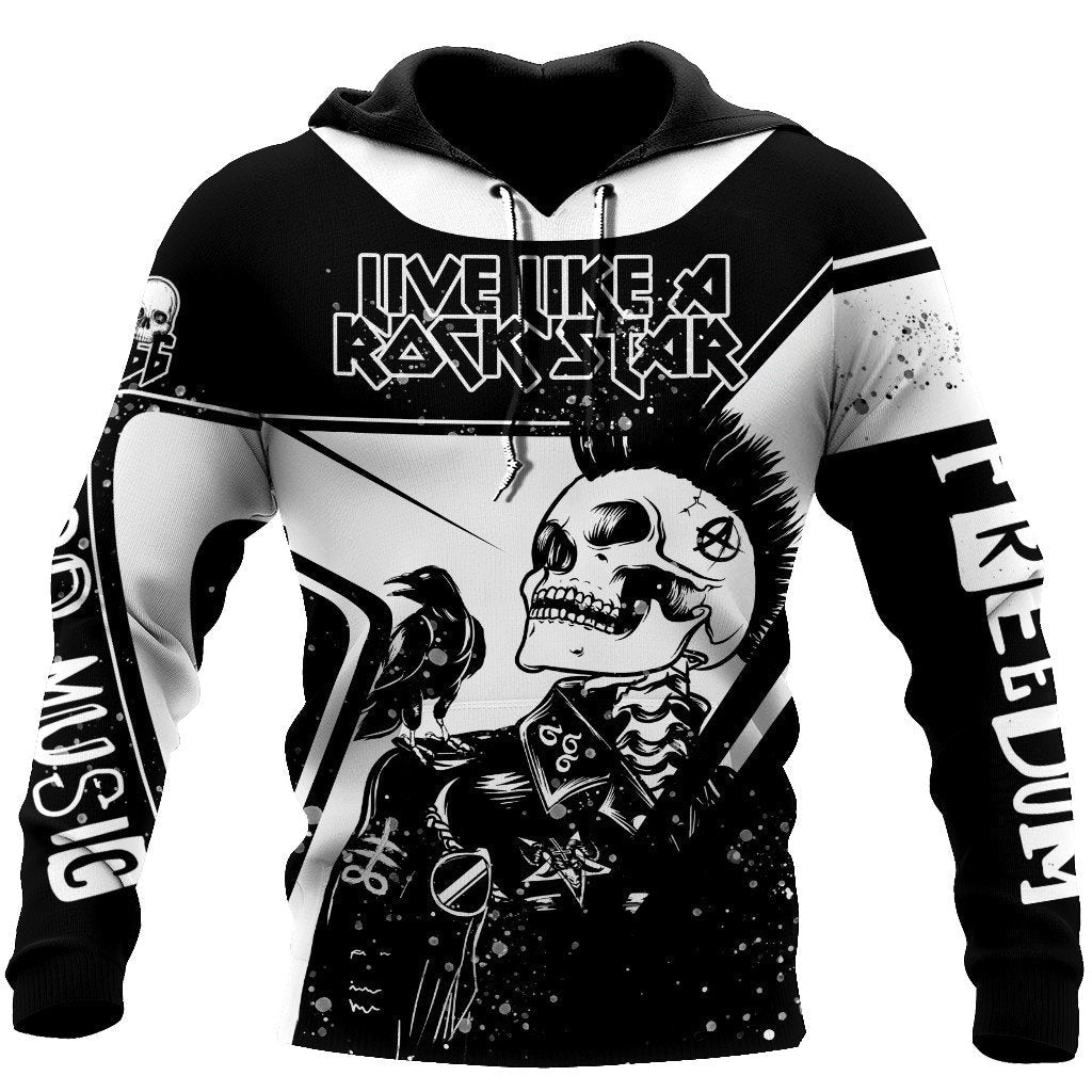 Skull Rock Hoodie For Men And Women