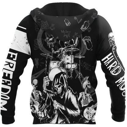 Skull Rock Hoodie For Men And Women