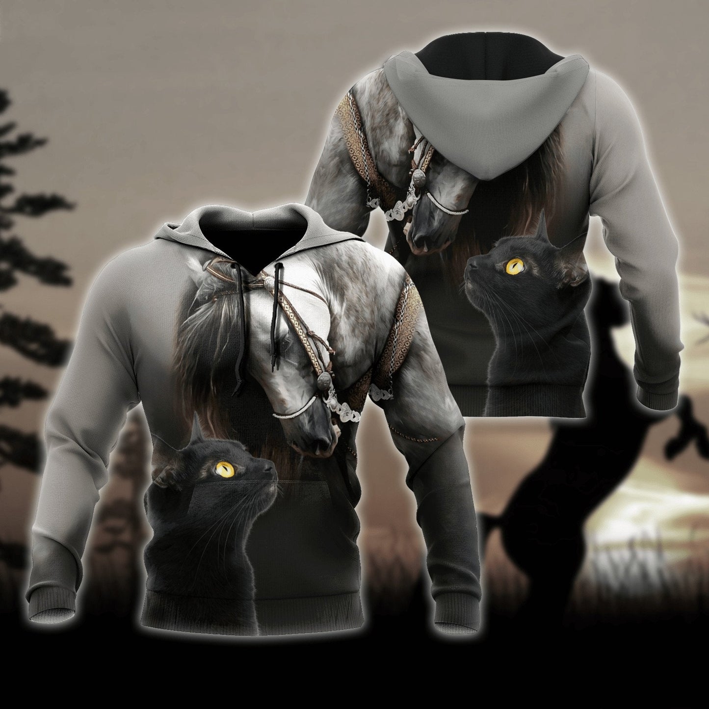 Horse And Cat Lovers 3D All Over Printed Shirts For Men And Women HHT23122005