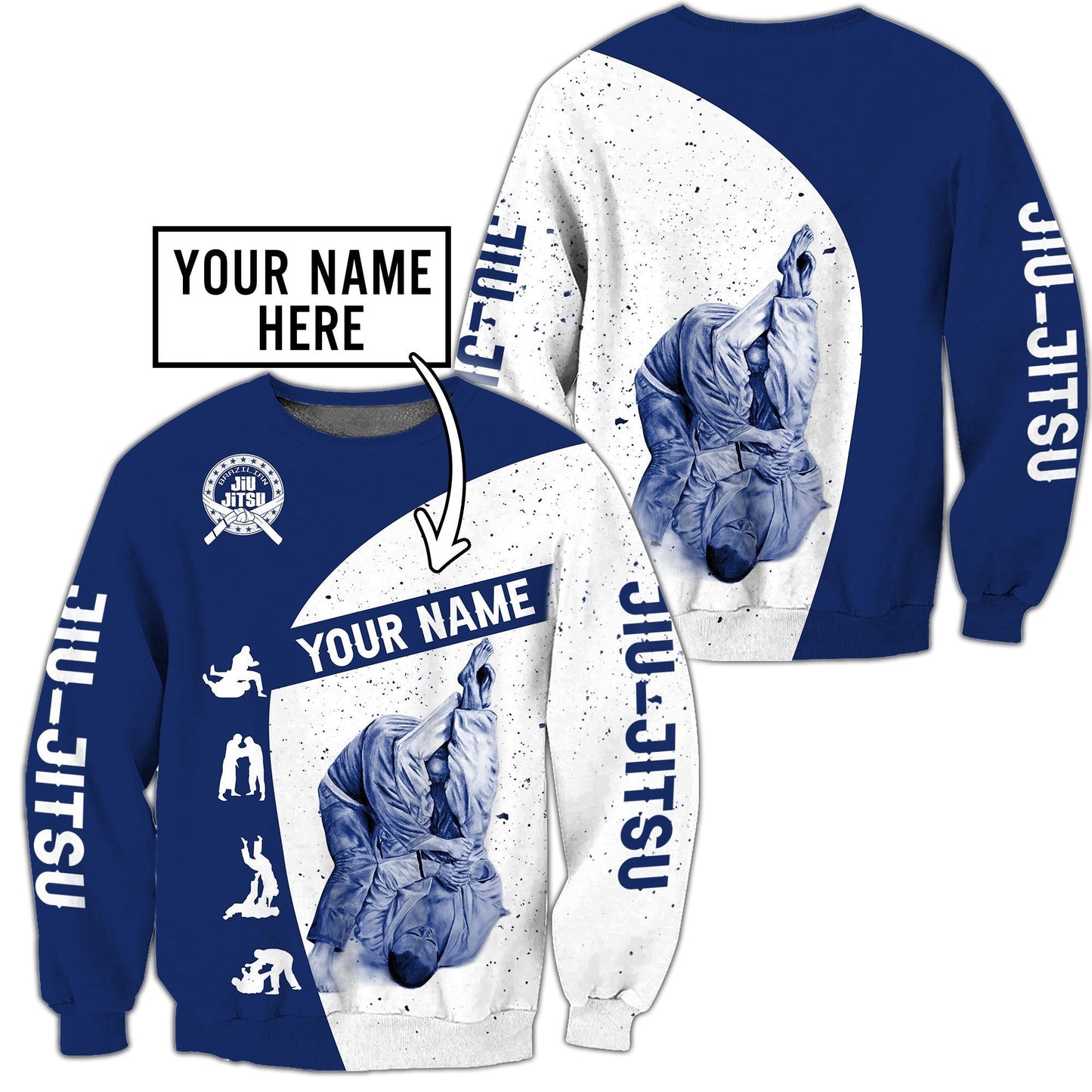 Customize Name Jiu Jitsu Hoodie For Men And Women