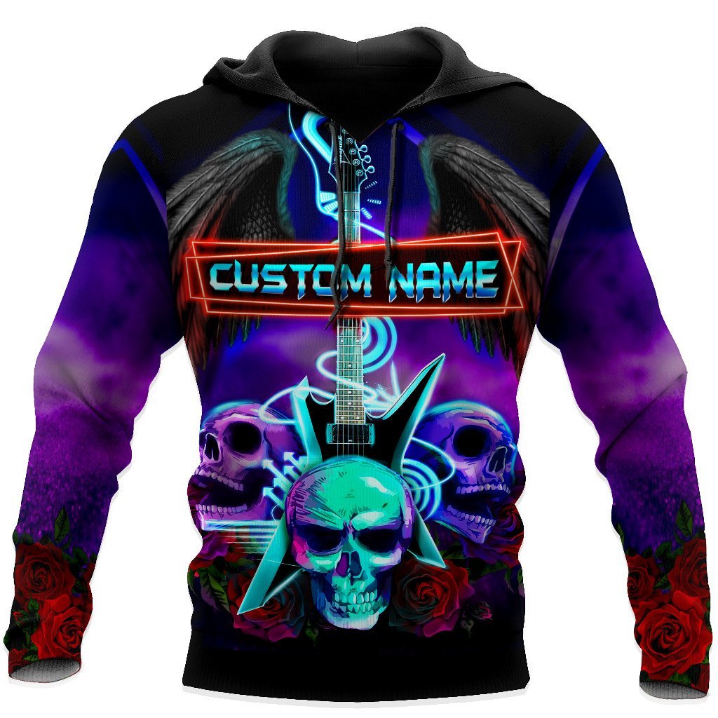 Customize Name Skull Hoodie For Men And Women VP28122001HHND