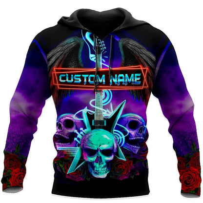 Customize Name Skull Hoodie For Men And Women VP28122001HHND
