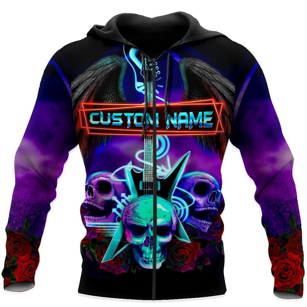 Customize Name Skull Hoodie For Men And Women VP28122001HHND