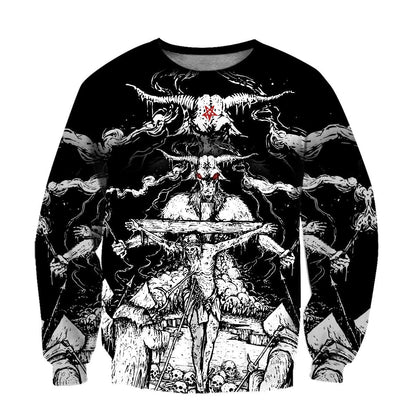 Skull Satanic Hoodie For Men And Women VP30122001