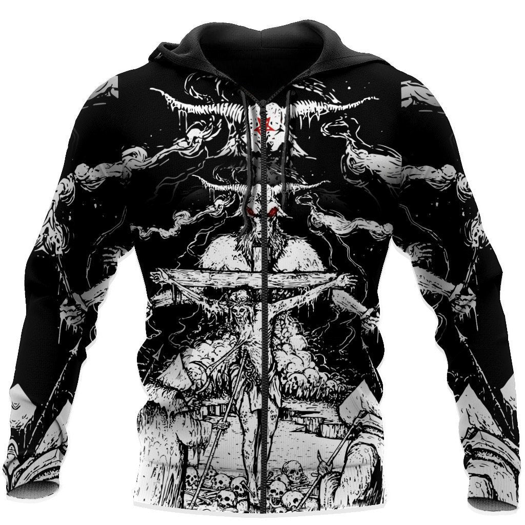 Skull Satanic Hoodie For Men And Women VP30122001