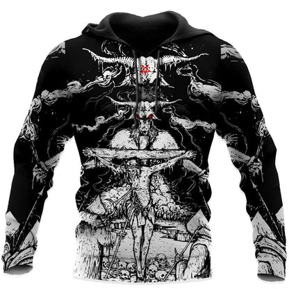 Skull Satanic Hoodie For Men And Women VP30122001