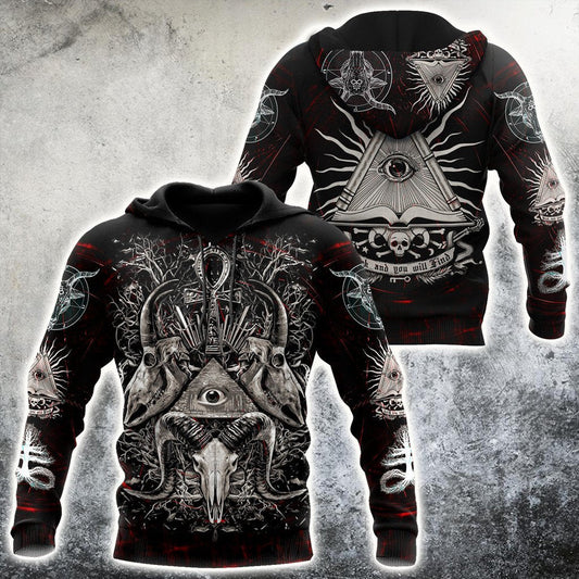 Skull  Satanic Hoodie For Men And Women TNA12302002