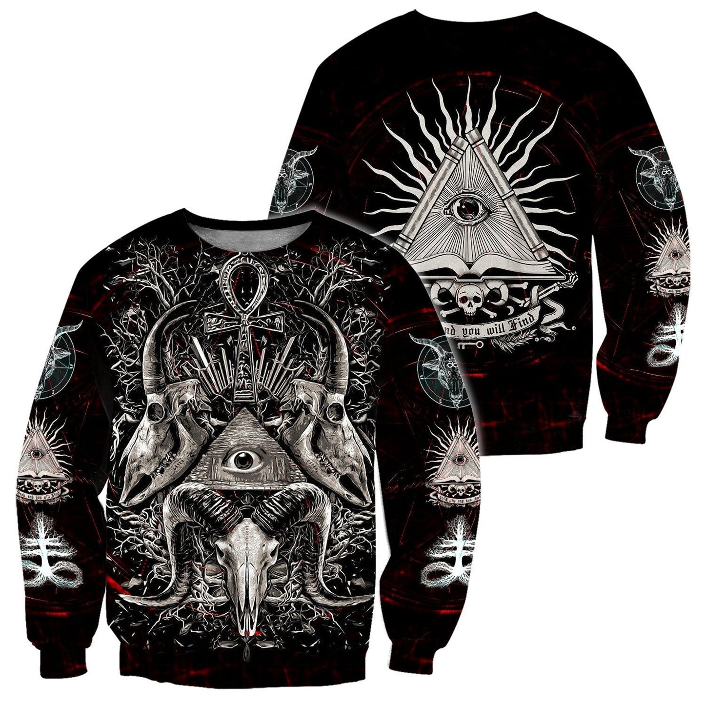 Skull  Satanic Hoodie For Men And Women TNA12302002