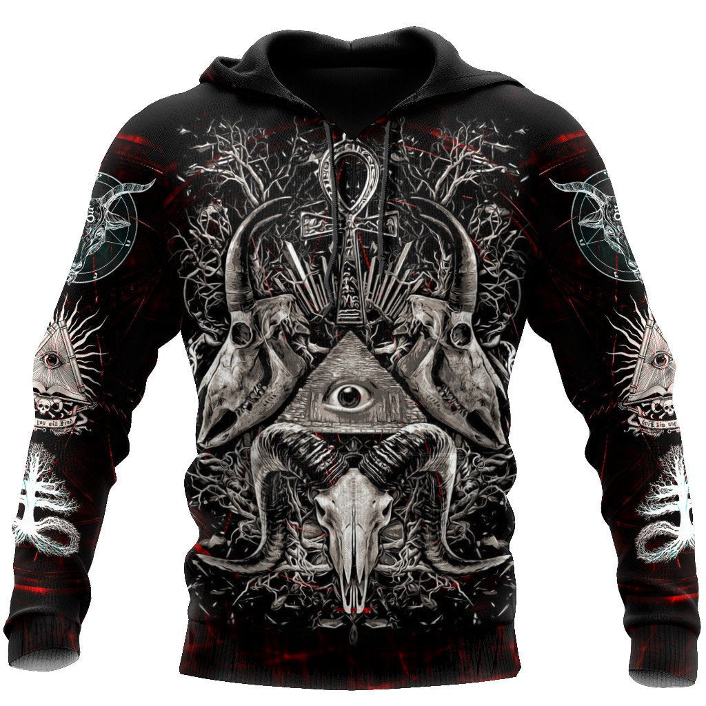 Skull  Satanic Hoodie For Men And Women TNA12302002