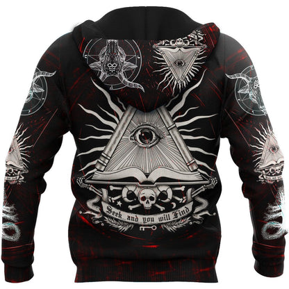 Skull  Satanic Hoodie For Men And Women TNA12302002
