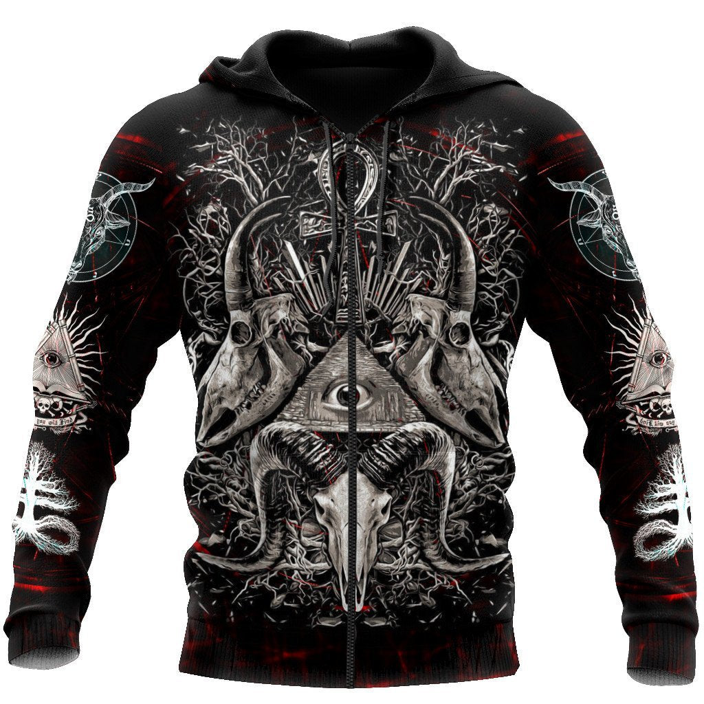 Skull  Satanic Hoodie For Men And Women TNA12302002