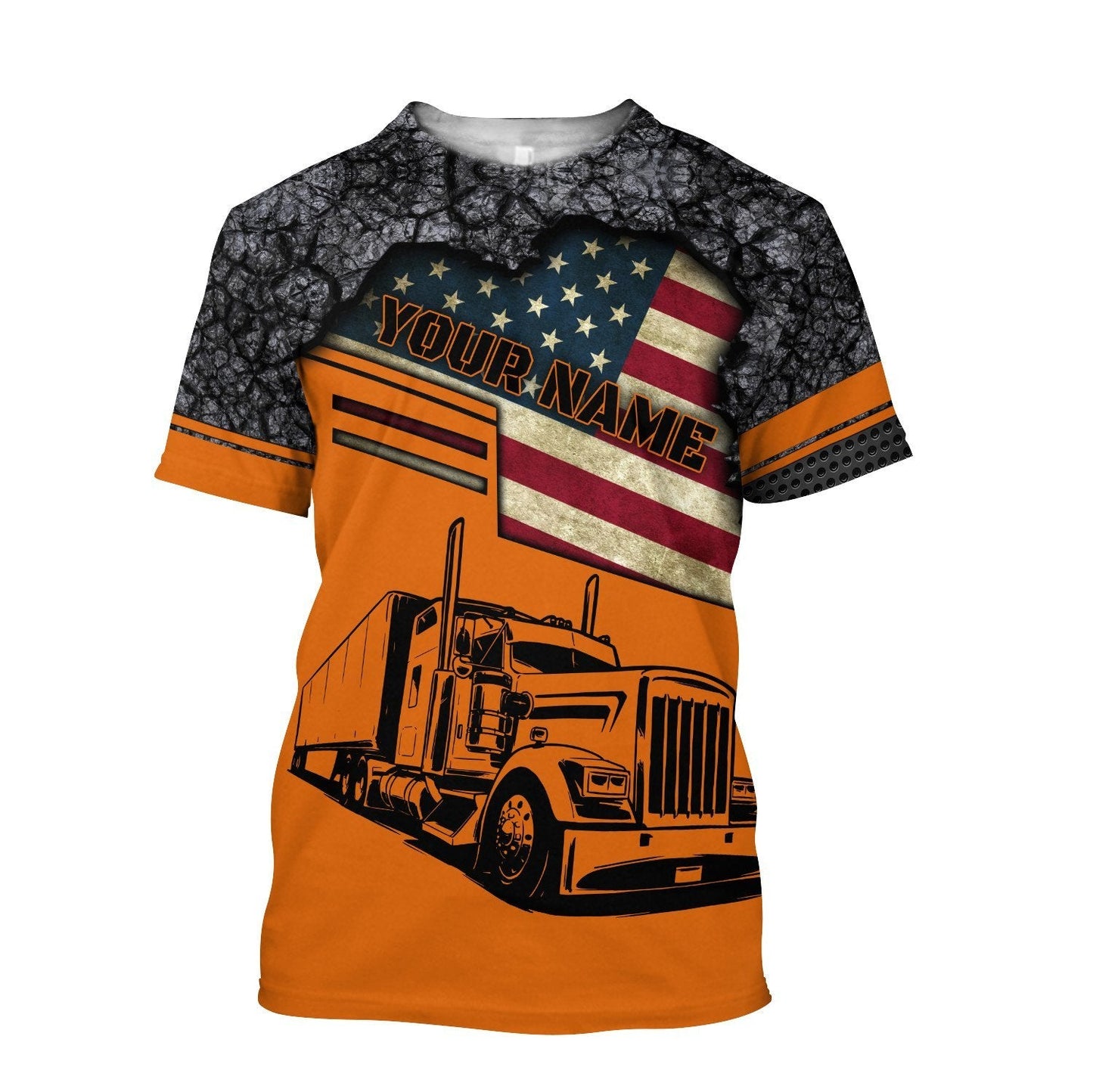 Personalized Name Trucker 3D All Over Printed Shirts For Men and Women