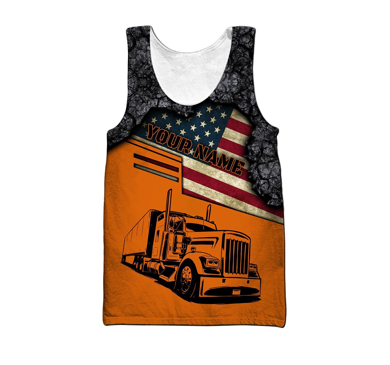 Personalized Name Trucker 3D All Over Printed Shirts For Men and Women