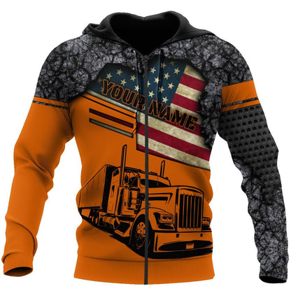 Personalized Name Trucker 3D All Over Printed Shirts For Men and Women