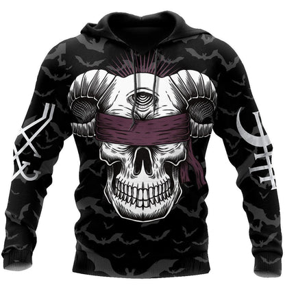 Skull Satanic Hoodie For Men And Women TNA04012101