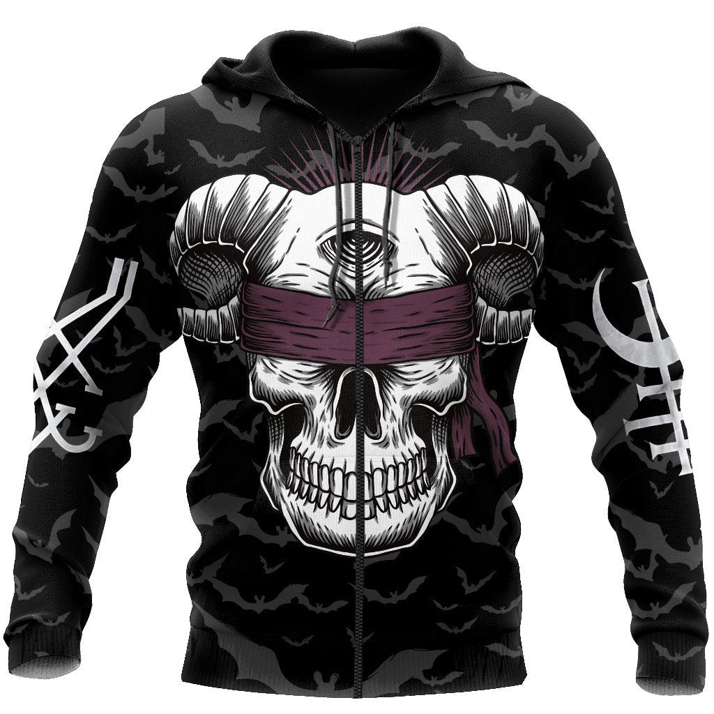 Skull Satanic Hoodie For Men And Women TNA04012101