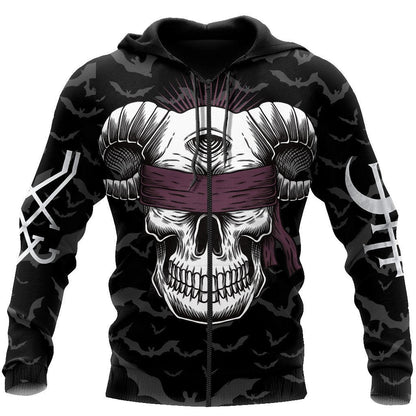 Skull Satanic Hoodie For Men And Women TNA04012101