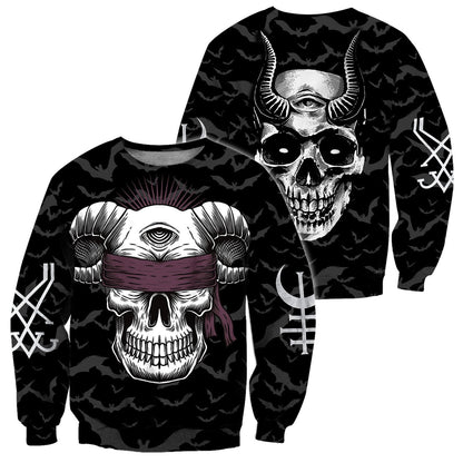 Skull Satanic Hoodie For Men And Women TNA04012101