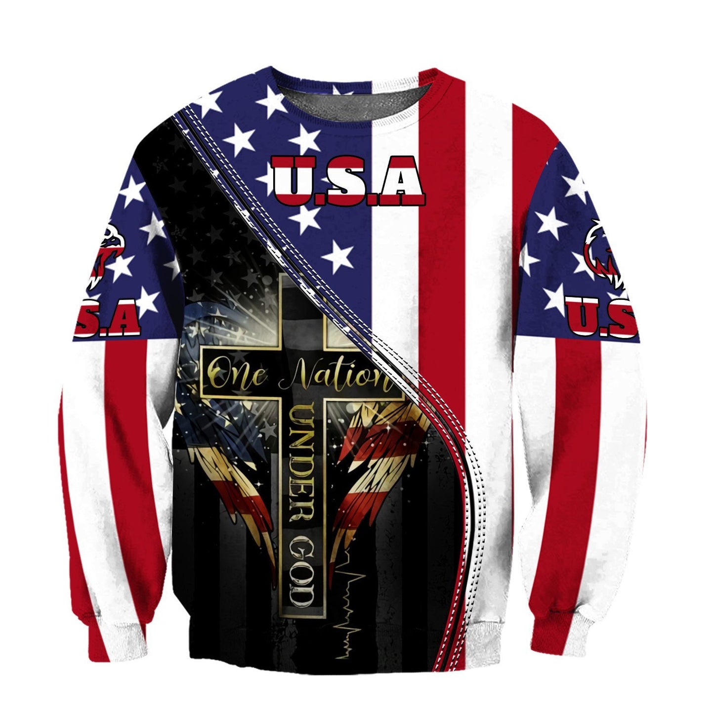 One Nation Under God 3D All Over Printed Shirts