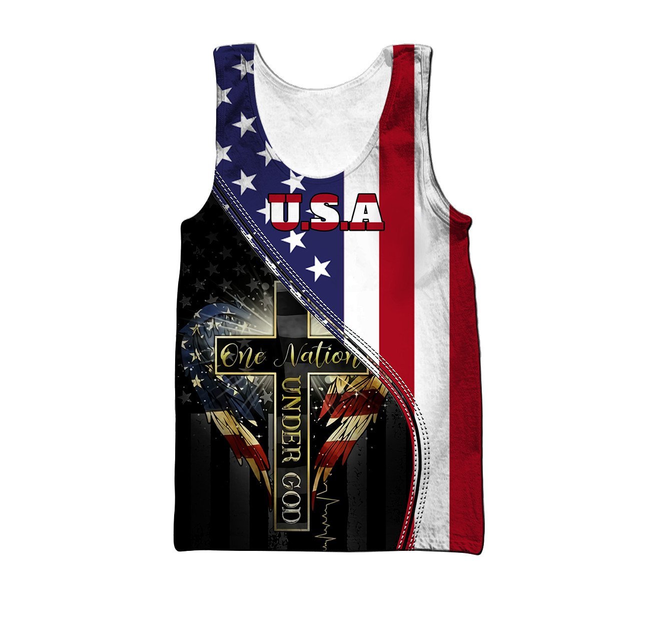 One Nation Under God 3D All Over Printed Shirts