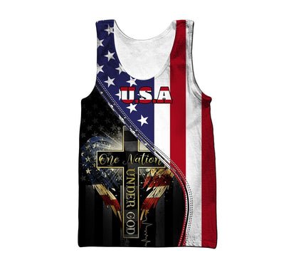 One Nation Under God 3D All Over Printed Shirts