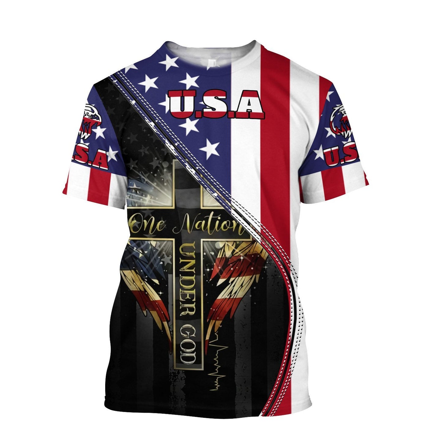 One Nation Under God 3D All Over Printed Shirts