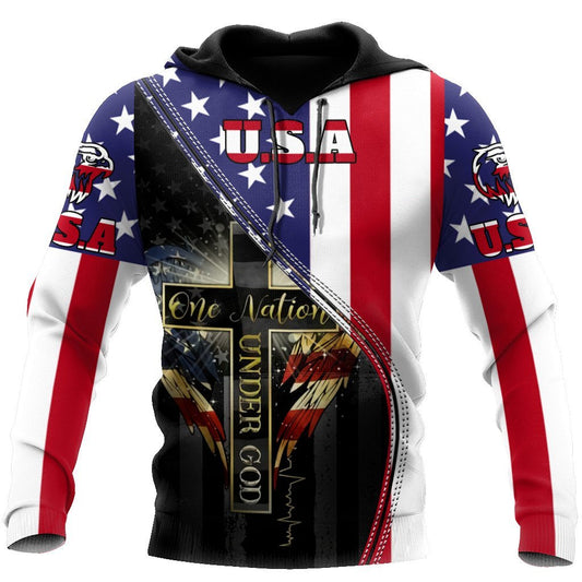 One Nation Under God 3D All Over Printed Shirts