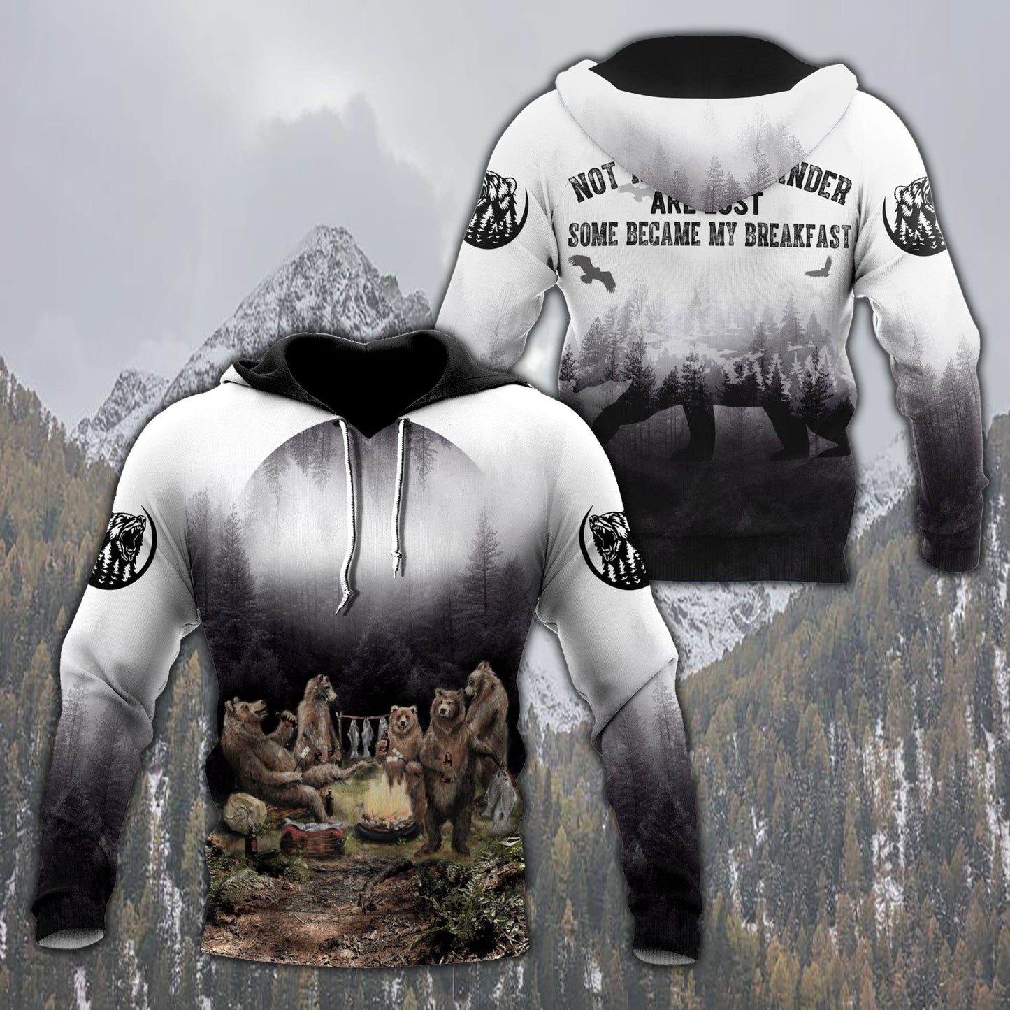 Camping 3D All Over Printed Unisex Shirts Camping Bears