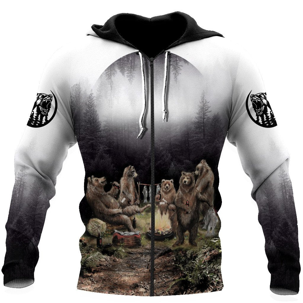Camping 3D All Over Printed Unisex Shirts Camping Bears