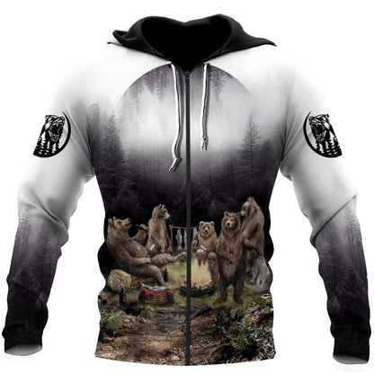 Camping 3D All Over Printed Unisex Shirts Camping Bears