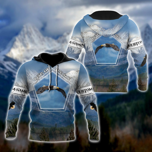 Customize Name Eagle 3D All Over Printed Shirts For Men and Women
